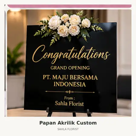 Papan Bunga Akrilik Barito Selatan